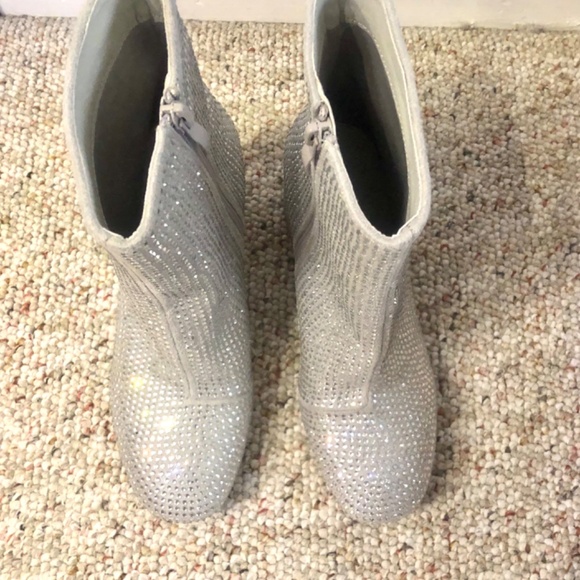 rhinestone glitter ankle boots - never worn - Picture 3 of 3